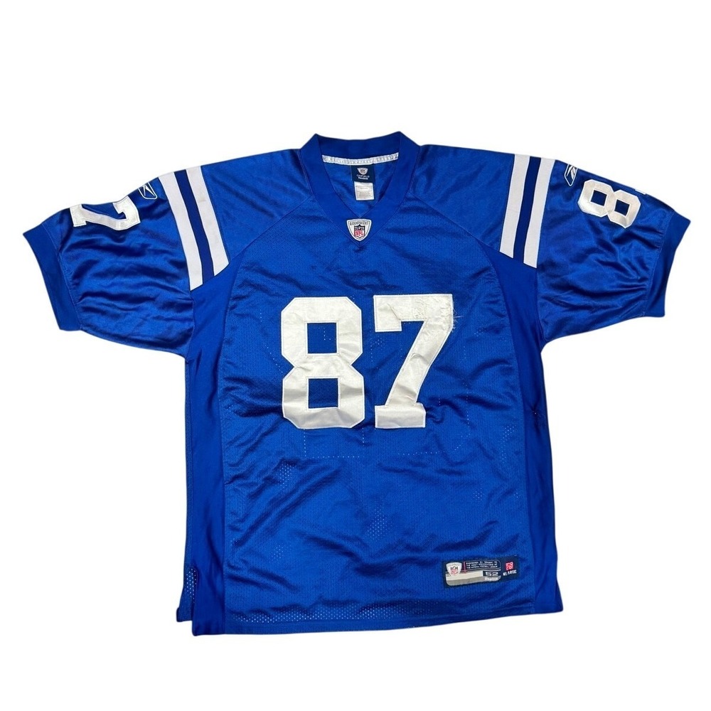Reebok NFL Indianapolis Colts Reggie‎ Wayne 87 Jersey Mens 52 Blue Onfield